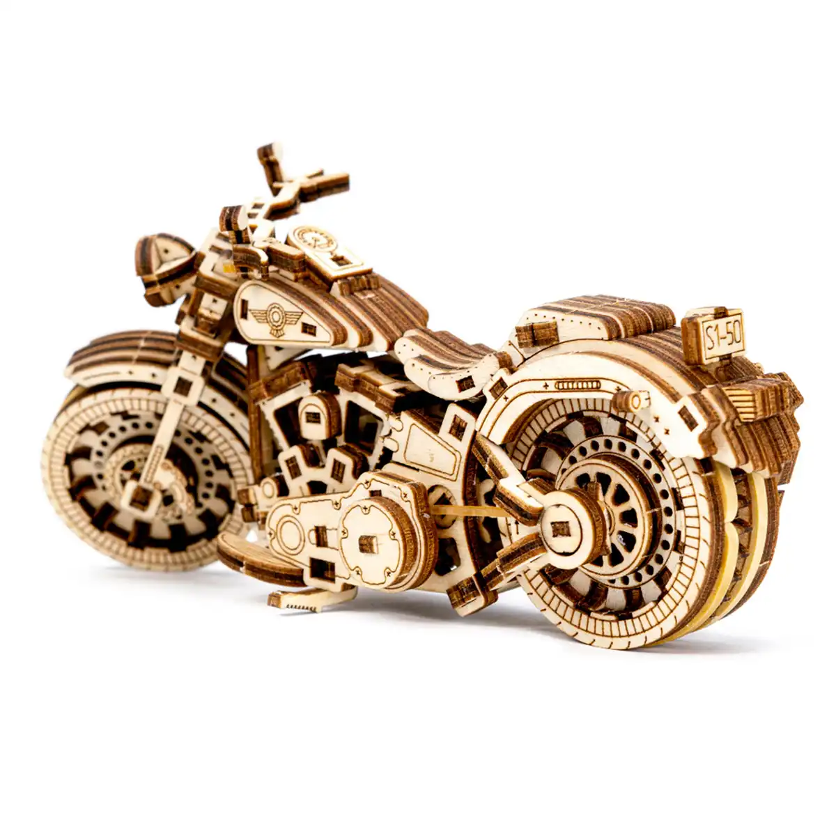 WR342 3D Wooden Motorbike Puzzle – Cruiser V-Twin - Image 3