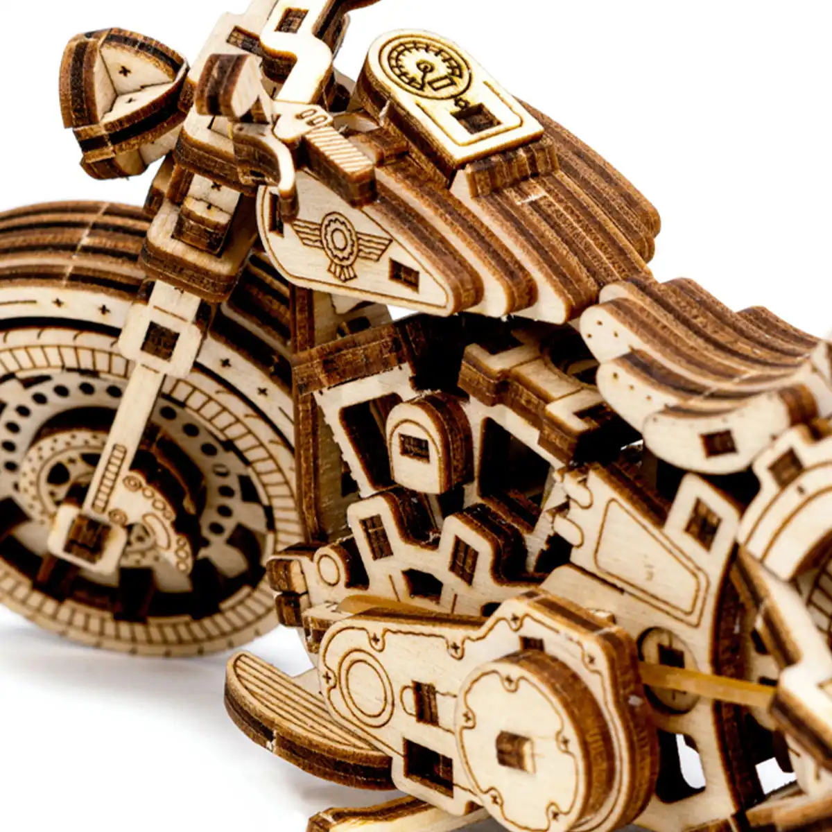 WR342 3D Wooden Motorbike Puzzle – Cruiser V-Twin - Image 5