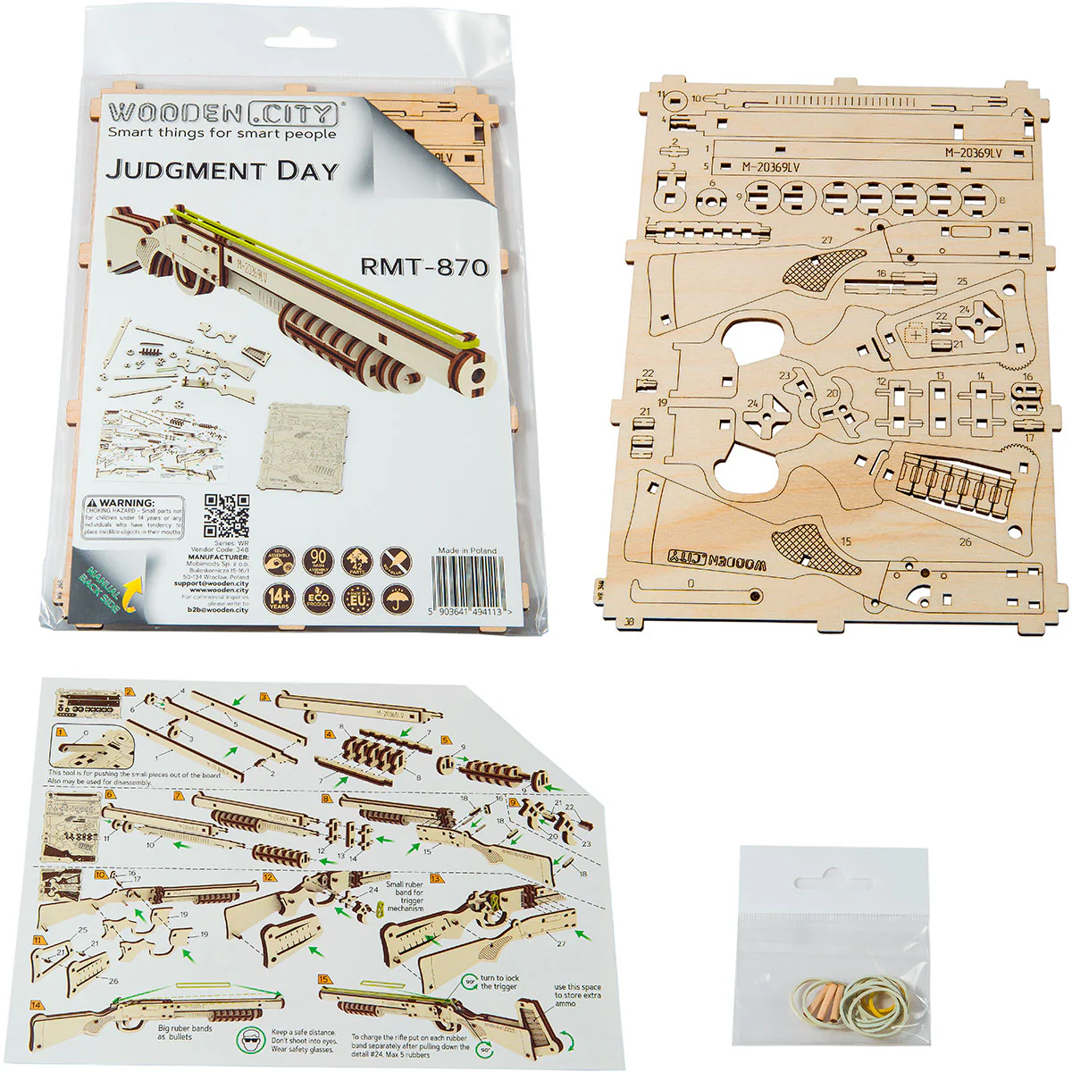 WR348 3D Wooden Gun Puzzle – Judgment Day RMT-870 - Image 4