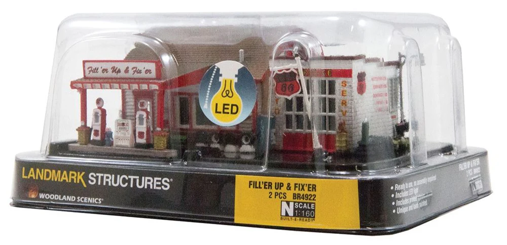 WBR4922 Woodland Scenics - N Gauge Buildings - Fill'er Up And Fix'er - Image 3