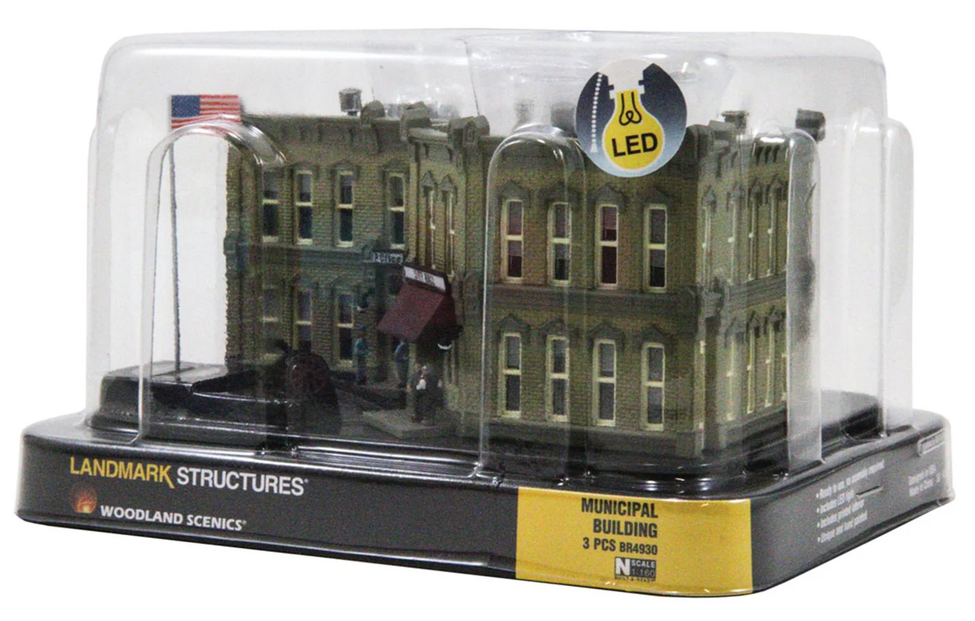WBR4930 Woodland Scenics - N Gauge Buildings - Municipal Building - Image 5