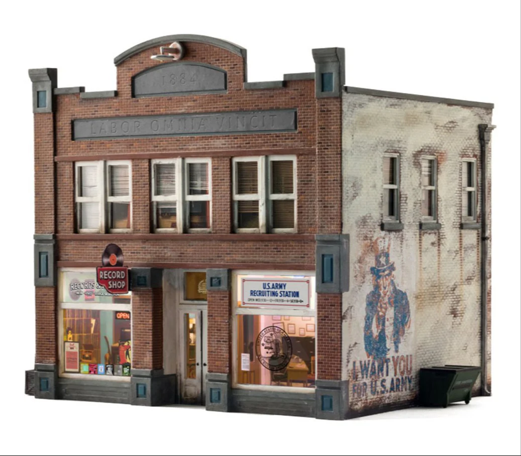 WBR4957 BR4957 Woodland Scenics - N Gauge Buildings - Recruiting Office & Record Store