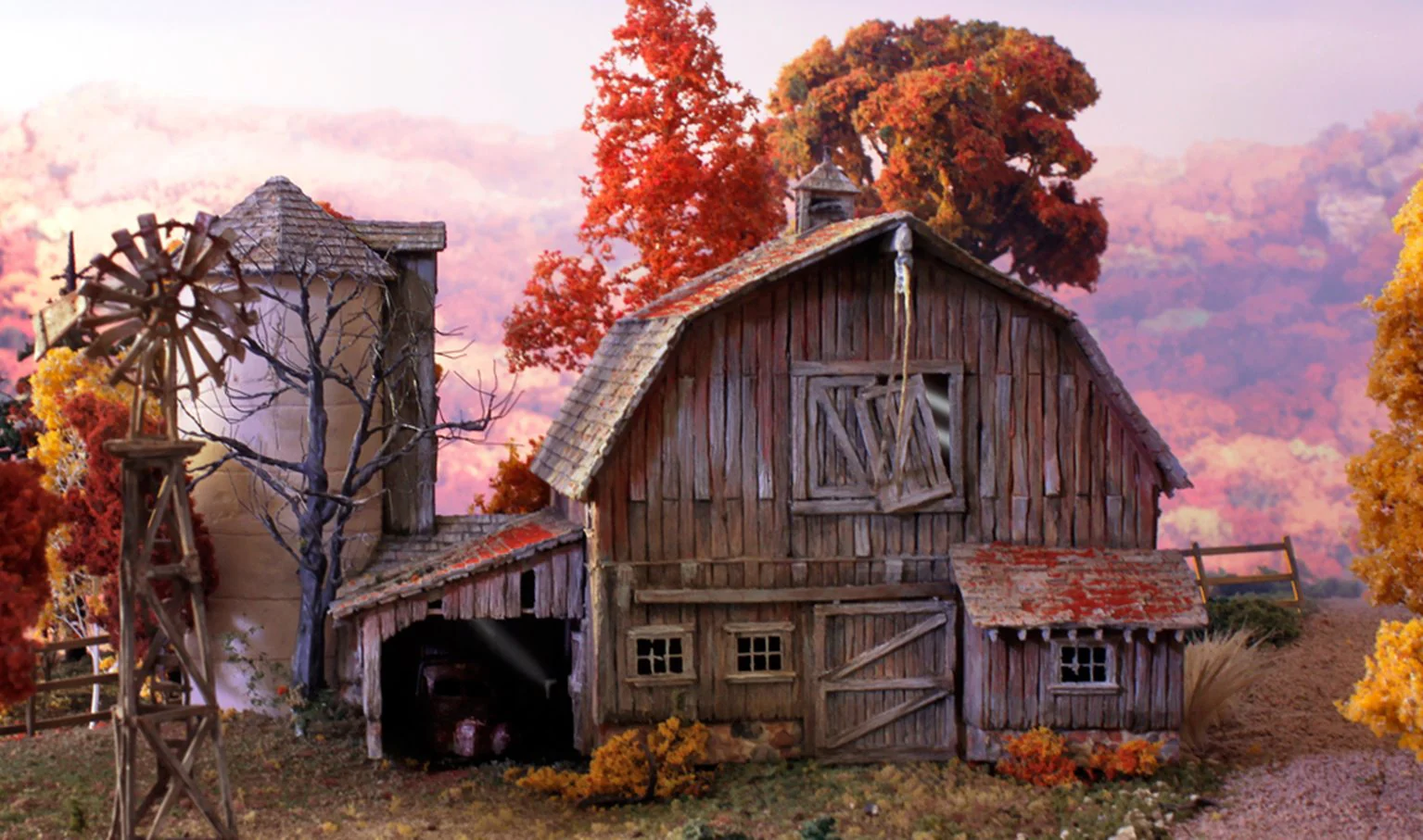 WBR5038 BR5038 Woodland Scenics - HO Scale Buildings - Old Weathered Barn - Image 3