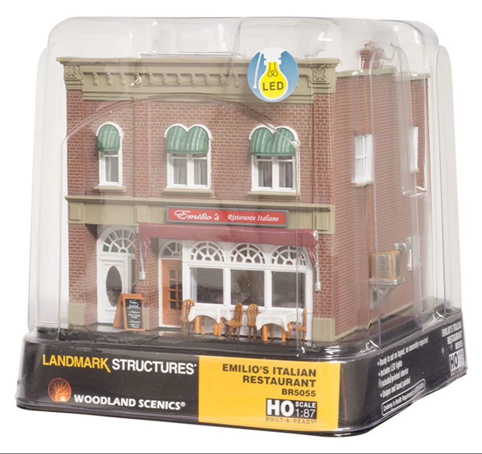 WBR5055 BR5055 Woodland Scenics - HO Scale Buildings - Emilio's Italian Restaurant - Image 4