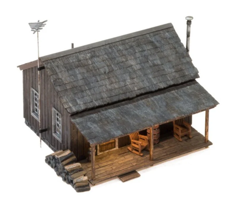 WBR5065 BR5065 Woodland Scenics - HO Scale Buildings - Rustic Cabin - Image 3