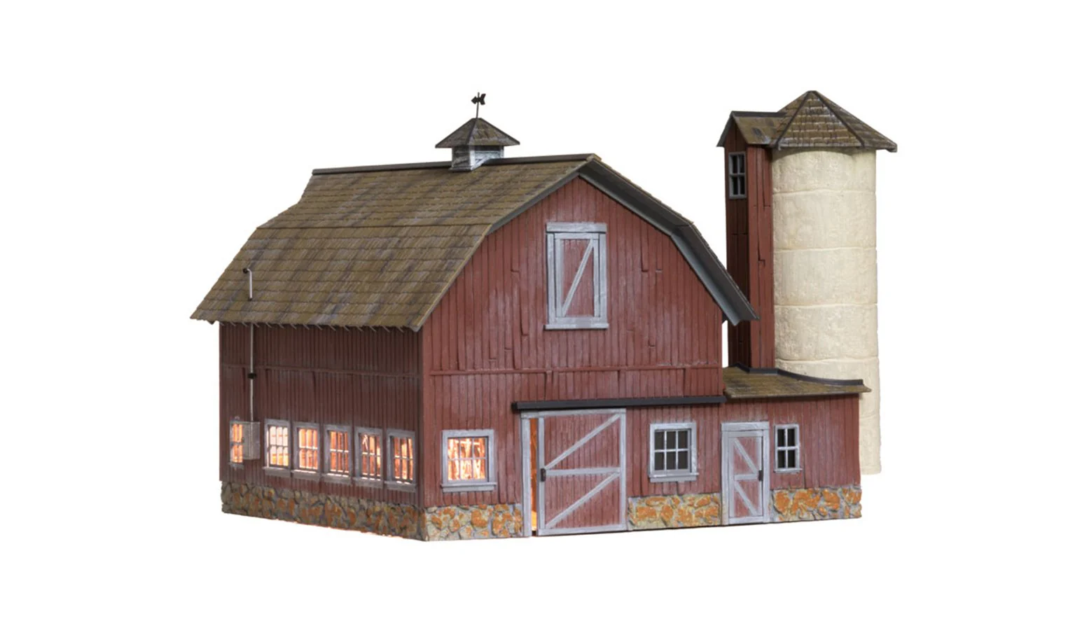 WBR5865 BR5865 WOODLAND SCENICS - O GAUGE BUILDINGS - Old Weathered Barn - Image 3