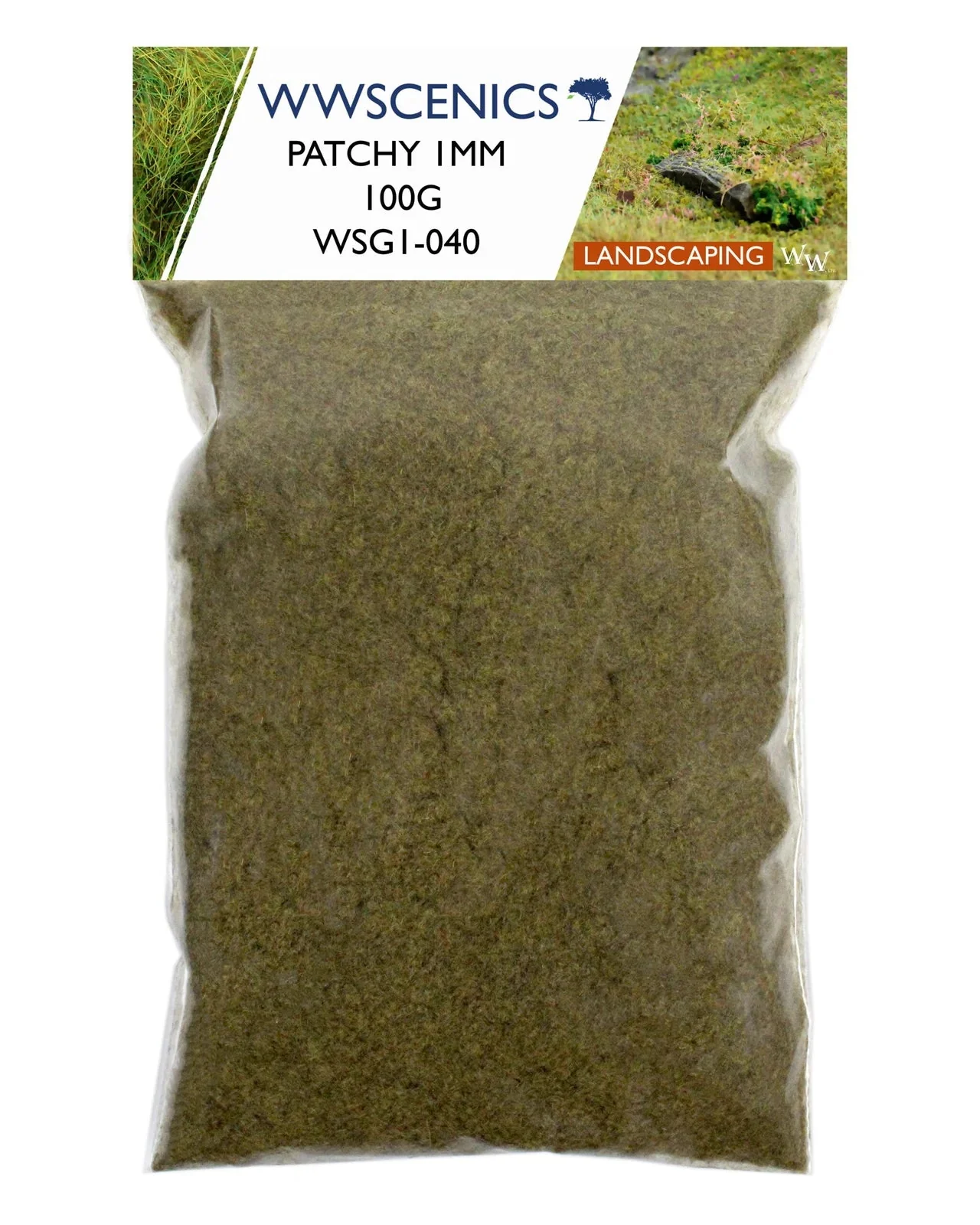 WSG1-040 1mm Patchy Static Grass - 100g - Image 2