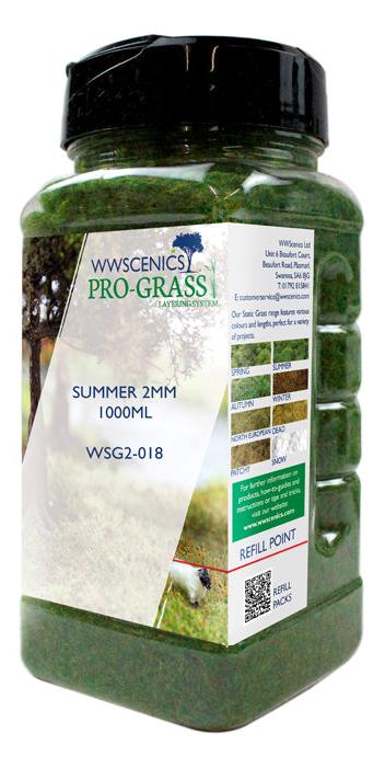 WSG2-018 WWS 2mm Summer Static Grass - 1000ml Canister