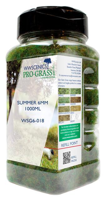 WSG6-018 WWS 6mm Summer Static Grass - 1000ml Canister