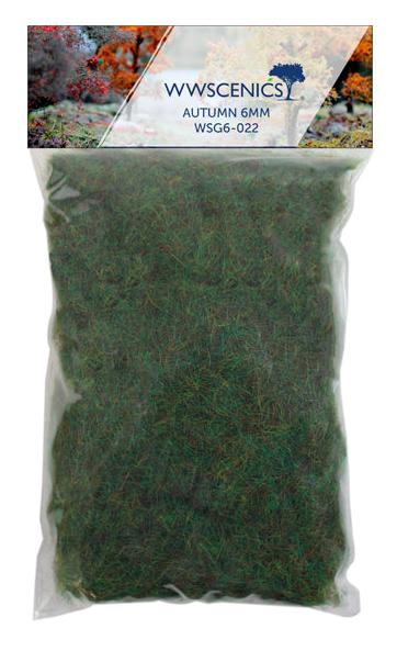 WSG6-022 WWS 6mm Autumn Static Grass Refill - 100g