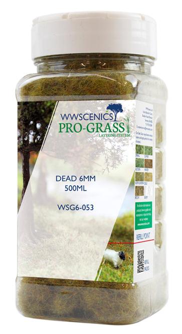 WSG6-053 WWS 6mm Dead Static Grass - 500ml Canister