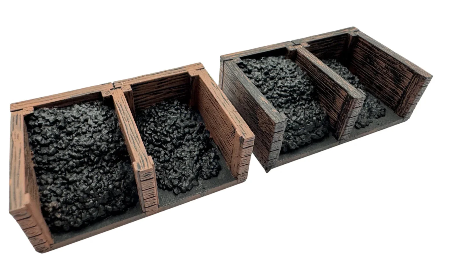 WSPR-010 N Gauge Wooden Coal Bunker x2 (Un-Painted) Model Kit
